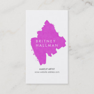 Einzigartiges bemaltes Logo für Makeup-Künstler, S Visitenkarte