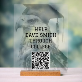 Einzigartiges benutzerdefiniertes QR-Code Akryllis Acrylschild