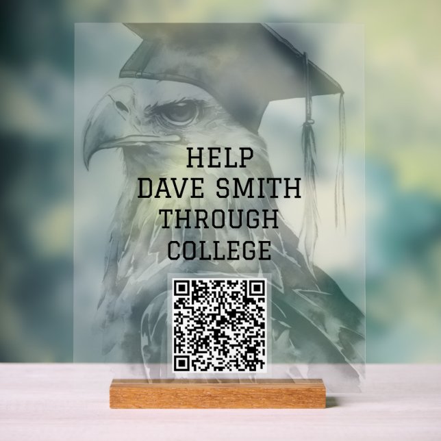 Einzigartiges benutzerdefiniertes QR-Code Akryllis Acrylschild (Neutral)