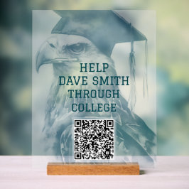 Einzigartiges benutzerdefiniertes QR-Code Akryllis Acrylschild