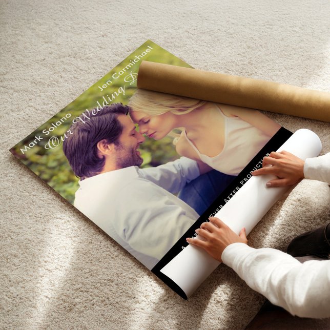 Einzigartiges Black Wedding Foto Save the Date Fil Poster (Von Creator hochgeladen)