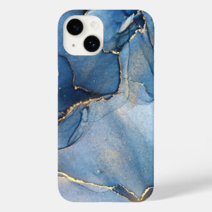 Einzigartiges Blau Gold Marmor Muster iPhone / And Case-Mate iPhone 14 Hülle