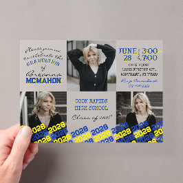 Einzigartiges Blau und Gelb Abschluss 3 Foto Matti Acryleinladungen