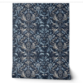 Einzigartiges Blau und Silvery Gray Tapete