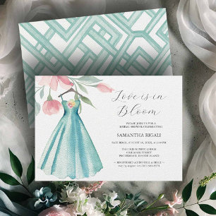 Einzigartiges Blue Dress Bridal Dusche Einladungen