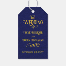 Einzigartiges Blue Gold Book Thema Hochzeit Vielen Geschenkanhänger