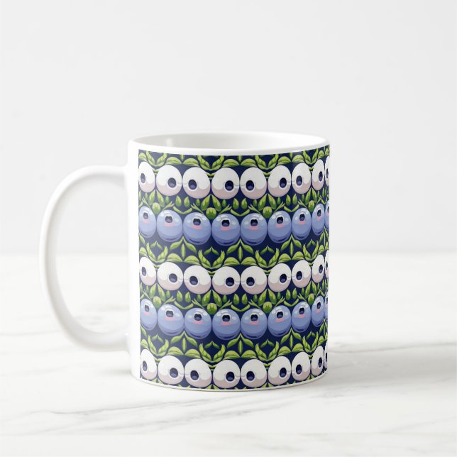 Einzigartiges Blueberry-Design Kaffeetasse (Links)
