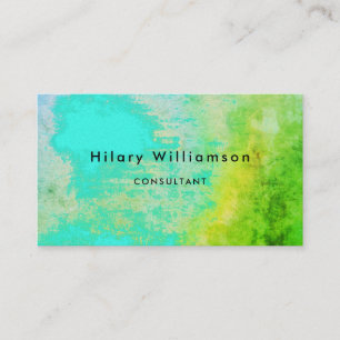Einzigartiges boho Artistic Grunge Green Aqua Tür Visitenkarte