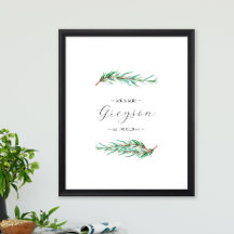 Einzigartiges botanisches Hochzeitsszeichen und Be