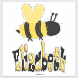Einzigartiges Bumblebee Doodle Personalisiert Zeic Aufkleber