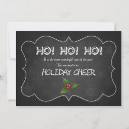 Einzigartiges Chalkboard HO HO HO Xmas Party Einladung
