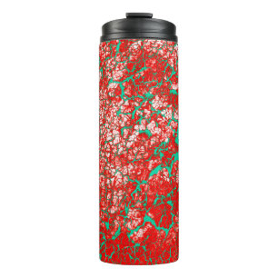 Einzigartiges, Cool rosa, Abstraktes Muster Thermosbecher