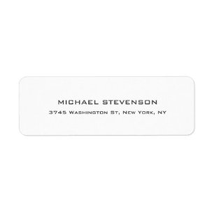 Einzigartiges Creative Trendy White Return Address