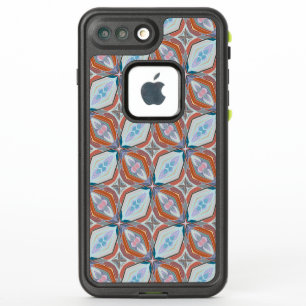 Einzigartiges Design aus Rost, Aquamarin, hellblau