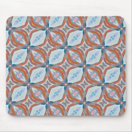 Einzigartiges Design aus Rost, Aquamarin, hellblau Mousepad