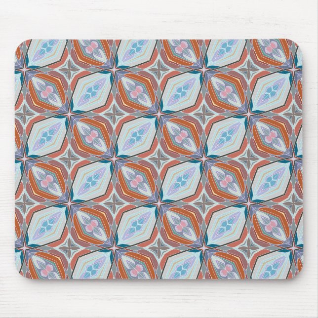 Einzigartiges Design aus Rost, Aquamarin, hellblau Mousepad (Vorne)