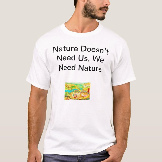 einzigartiges Design für nachhaltige Erde T-Shirt (Vorderseite)
