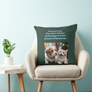 Einzigartiges Design für Puppy & Cat Freundschaft  Kissen