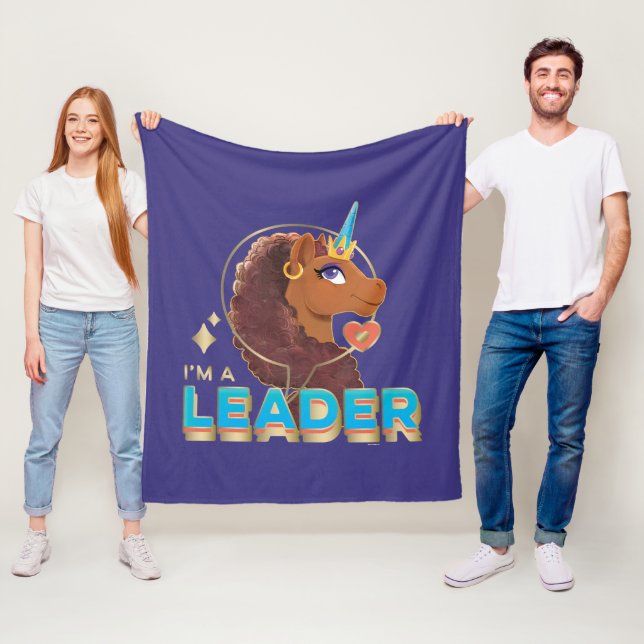 Einzigartiges Design "I m a Leader" Fleecedecke (Beispiel)