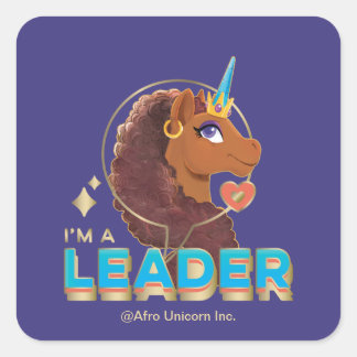 Einzigartiges Design "I m a Leader" Quadratischer Aufkleber
