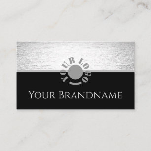 Einzigartiges Design Silver Ocean Black und Graufa Visitenkarte