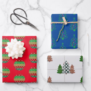 Einzigartiges Design Weihnachtsbaumdekoration Orna Geschenkpapier Set