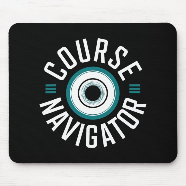 Einzigartiges Disc-Golf-Parcours-Navigator-Design  Mousepad (Vorne)