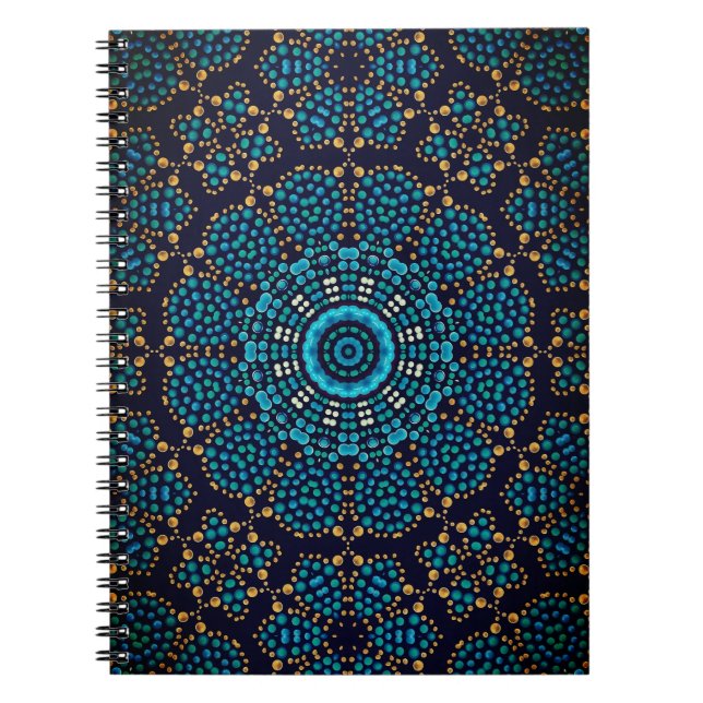 Einzigartiges Dot Art Notebook Notizblock (Vorderseite)