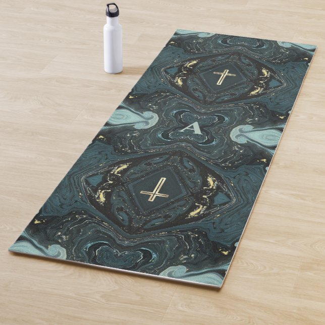 Einzigartiges Dunkelgrün und Christliches Heiligkr Yogamatte (Beispiel)