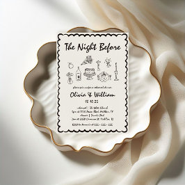 Einzigartiges, eigenhändig gezeichnetes Retro Prob Einladung