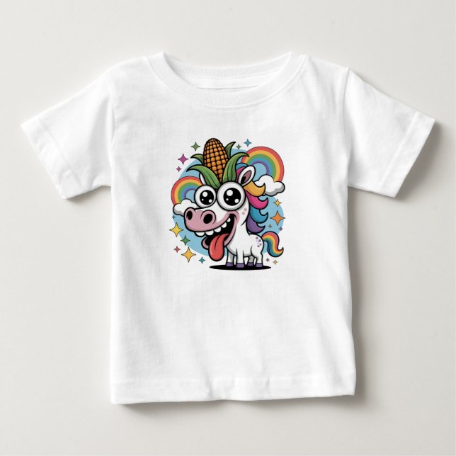 Einzigartiges Einhorn Baby T-shirt (Vorderseite)