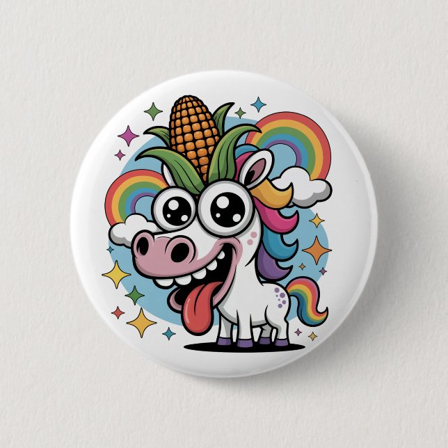 Einzigartiges Einhorn Button (Vorderseite)