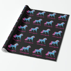 Einzigartiges Einhorn Geschenkpapier