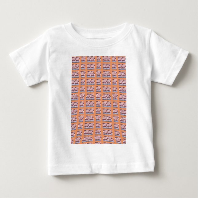 Einzigartiges, elegantes Herz-Gemustertes Kunstwer Baby T-shirt (Vorderseite)