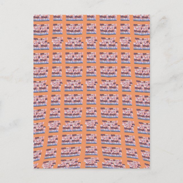 Einzigartiges, elegantes Herz-Gemustertes Kunstwer Postkarte (Vorderseite)