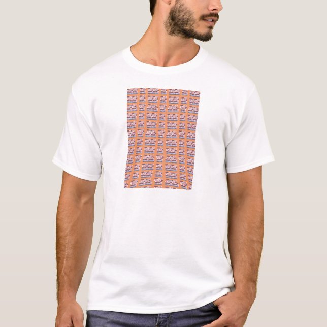 Einzigartiges, elegantes Herz-Gemustertes Kunstwer T-Shirt (Vorderseite)