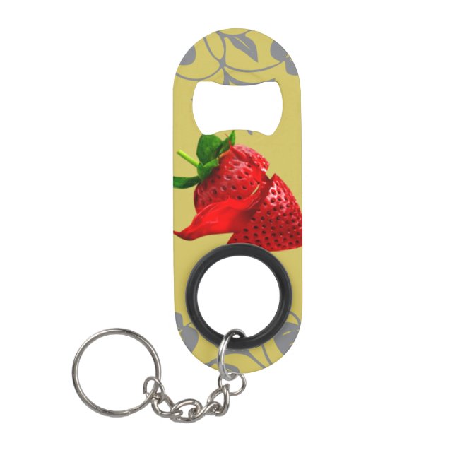Einzigartiges Erdbeerdesign Bieröffner Rote Frücht Mini Flaschenöffner (Vorderseite)