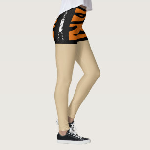 Einzigartiges Fake mit Zipper l Animal Cheetah Leggings