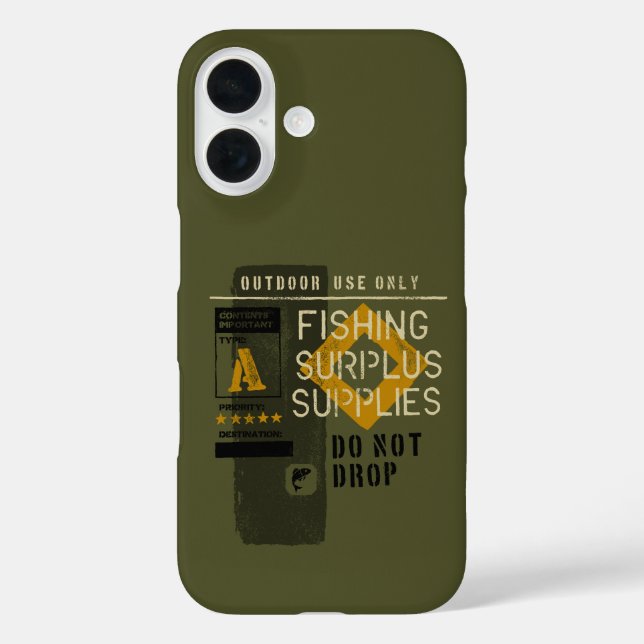 Einzigartiges Fanggerät für Angelgepäck iPhone 16 Hülle (Rückseite)