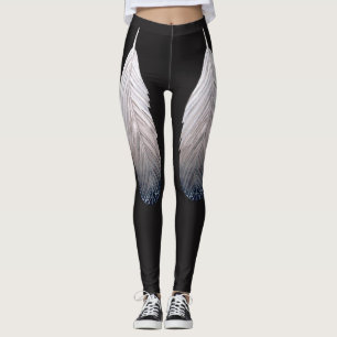 Einzigartiges Feder-Muster auf Schwarzes Leggings