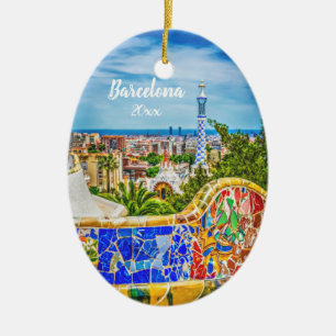 Einzigartiges Foto-moderne Kunst Barcelonas Keramik Ornament