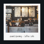 Einzigartiges Foto Restaurant Eröffnung Einladung<br><div class="desc">Einzigartiges und cooles Restaurant oder große Ladenöffnungseinladungen, die das Aussehen eines Retro Instant Fotos nachahmen. Die Vorderseite hat ein Foto Ihres Geschäftssitzes, zusammen mit "Grand Opening" und Ihrem Firmennamen in einem handgeschriebenen Schriftart. Die Rückseite enthält die Veranstaltungsdetails. Ein modernes und minimalistisches Design, das einfach ist und das Bild zum Hauptfokus...</div>