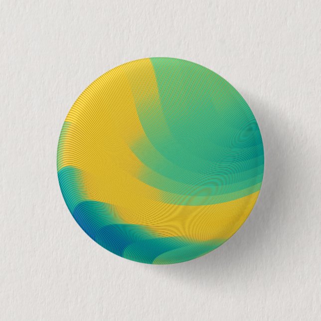 Einzigartiges gelbes Abstract-Design Button (Vorderseite)