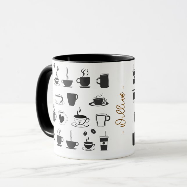 Einzigartiges Geschenk für Kaffeeliebhaber | Indiv Tasse (Vorderseite Links)