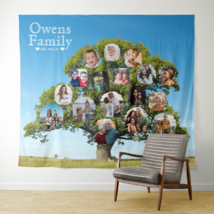 Einzigartiges Geschenk für Keepake   Custom Family Wandteppich