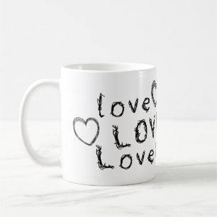 Einzigartiges Geschenk: Liebe, Liebe, Liebe in Scr Kaffeetasse