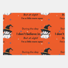 Einzigartiges Ghost-Wrapping-Papier-Flachblatt-Set Geschenkpapier Set