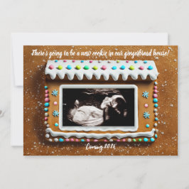 Einzigartiges Gingerbrei House Baby Ultrasound Sch Ankündigung