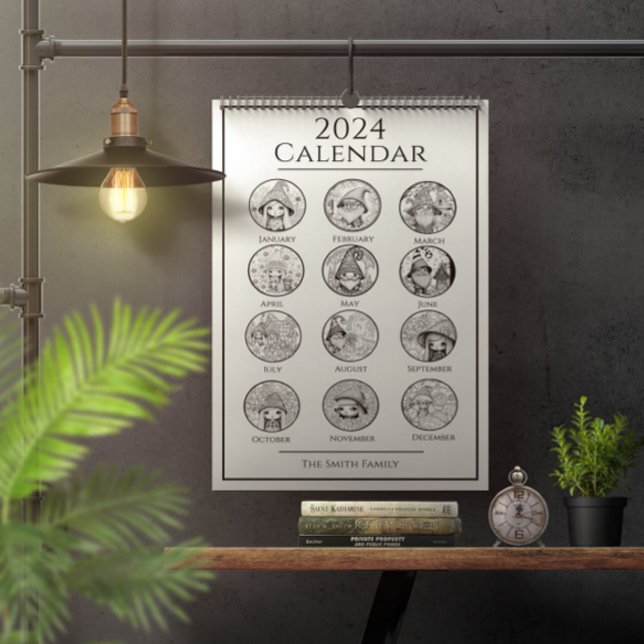 Einzigartiges Gnome Mandala Coloring Kalender (Von Creator hochgeladen)