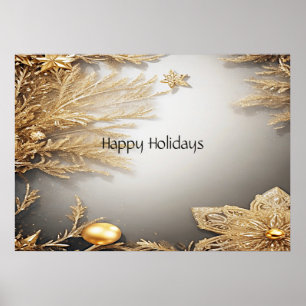 Einzigartiges Gold Decorative Holiday Poster